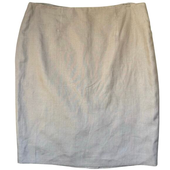 Brooks Brothers Dresses & Skirts - Brooks Brothers 346 Women’s 10P Linen Skirt Tan Lined Petite Career Classic NWT